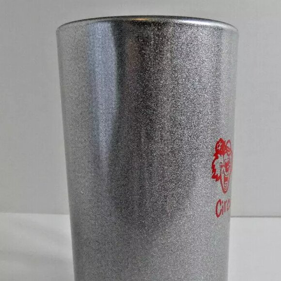 RARE Circus Circus Las Vegas Silver Heavy Glass Mug Hotel Casino Barware Theme - Picture 4 of 10